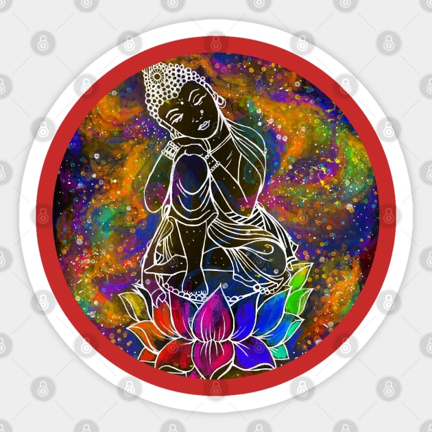 Female Buddha ( Buddhism ) Sticker by artbysavi